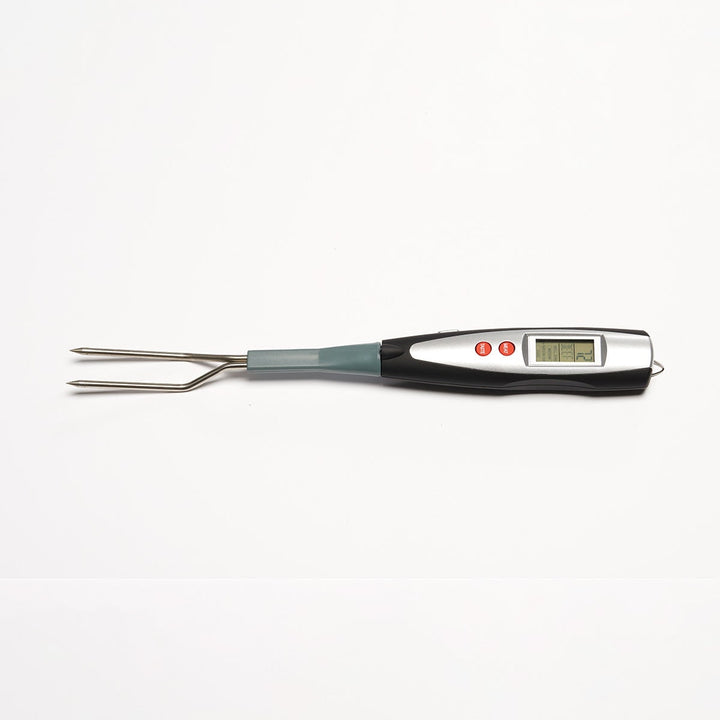 Bbq-vorkthermometer digitaal, direct afleesbaar voor vlees, met lcd-verlichting en roestvrijstalen pennen