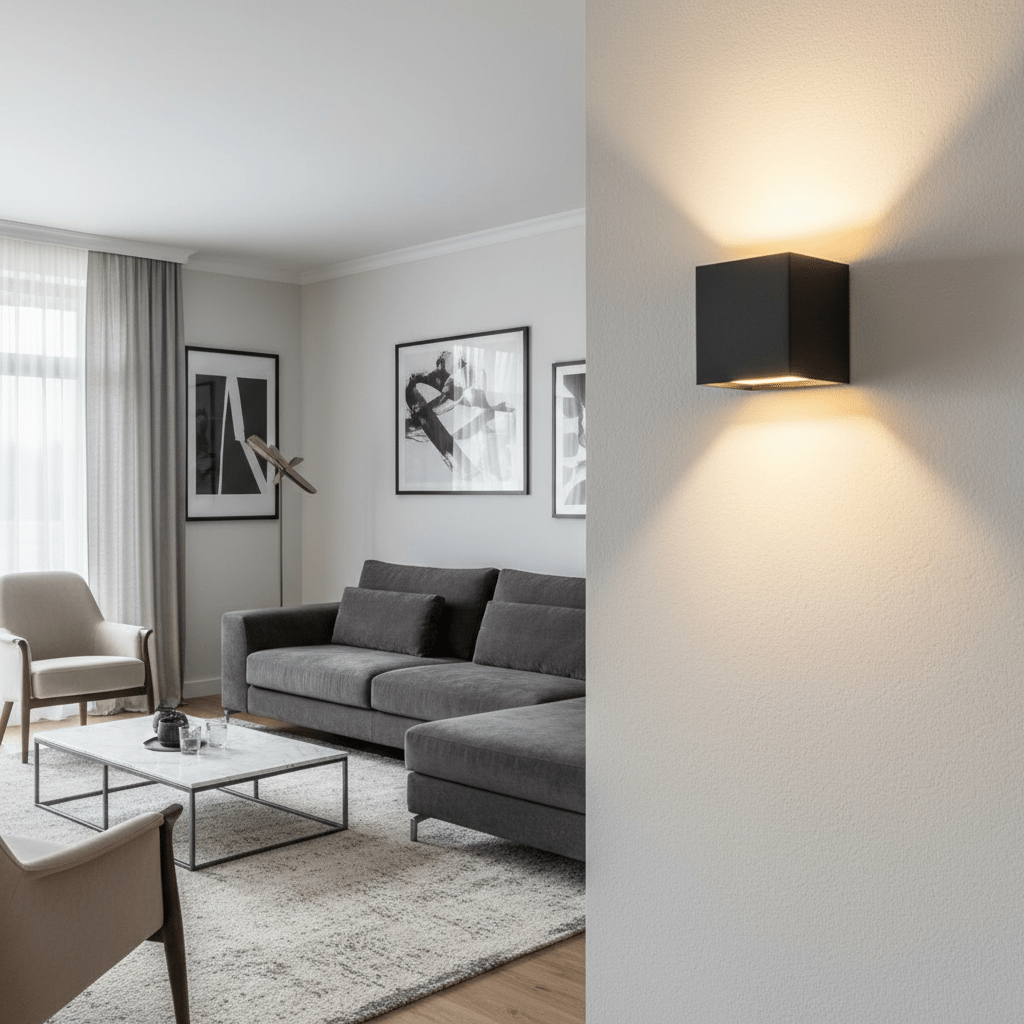 Snoerloze oplaadbare LED-wandlamp met verstelbare stralingshoek