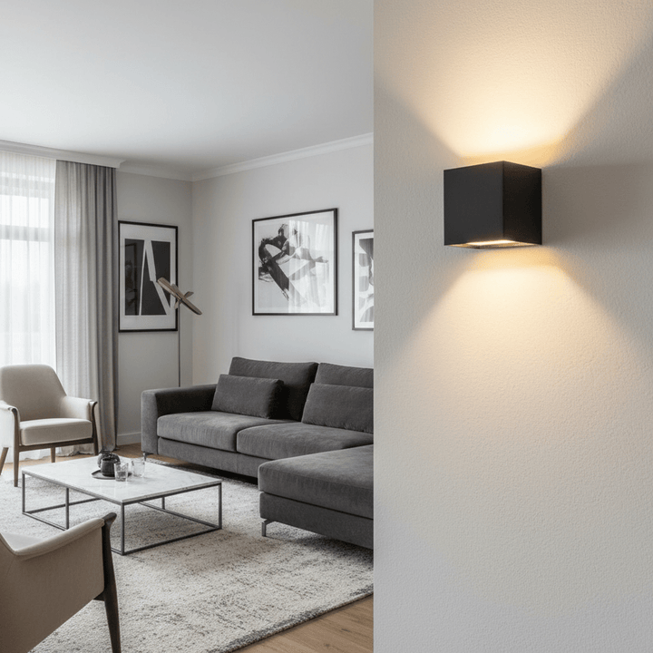 Snoerloze oplaadbare LED-wandlamp met verstelbare stralingshoek
