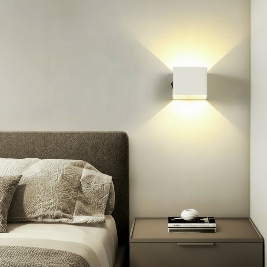 Snoerloze oplaadbare LED-wandlamp met verstelbare stralingshoek
