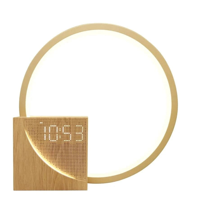 Nachtlampje voor naast het bed met wekker, digitaal display en USB-oplaadpoort, LED