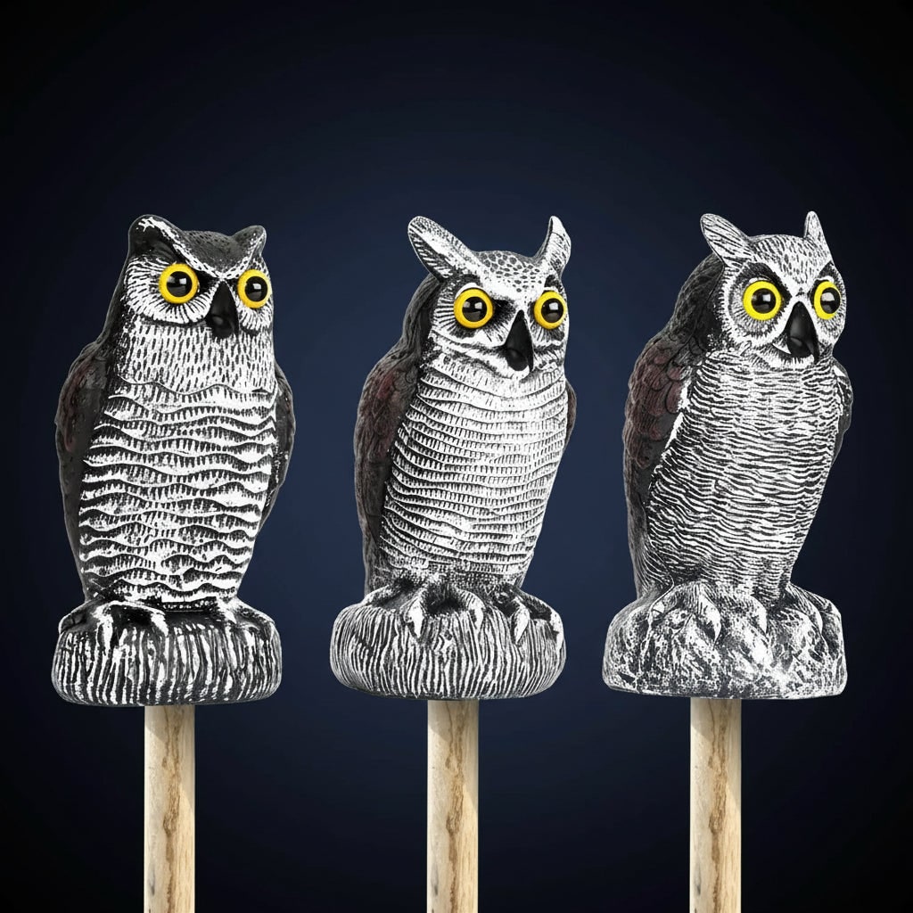 Halloween uilenlokvogel beeld met vogelverschrikker-ontwerp voor buiten