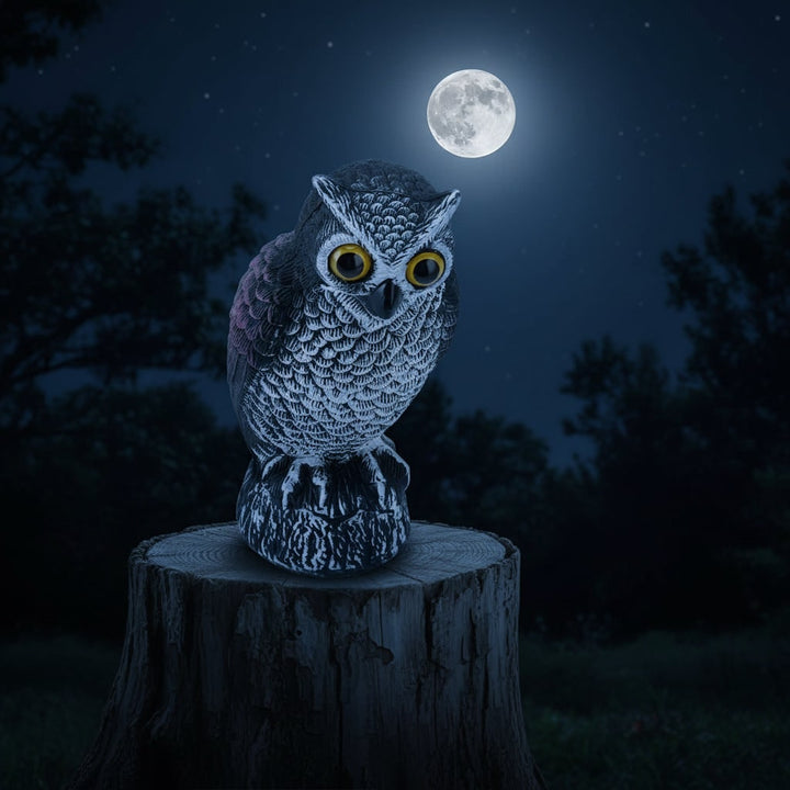Halloween uilenlokvogel beeld met vogelverschrikker-ontwerp voor buiten