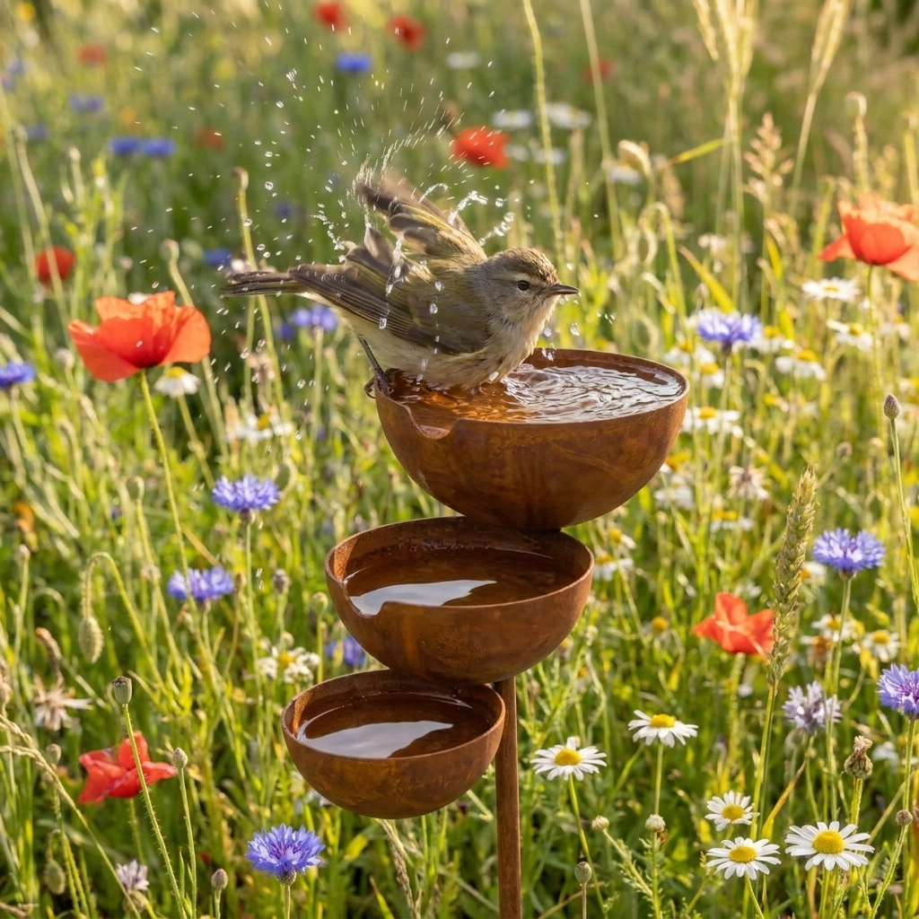 Driedelig vogelbad | Breng je tuin elke ochtend tot leven