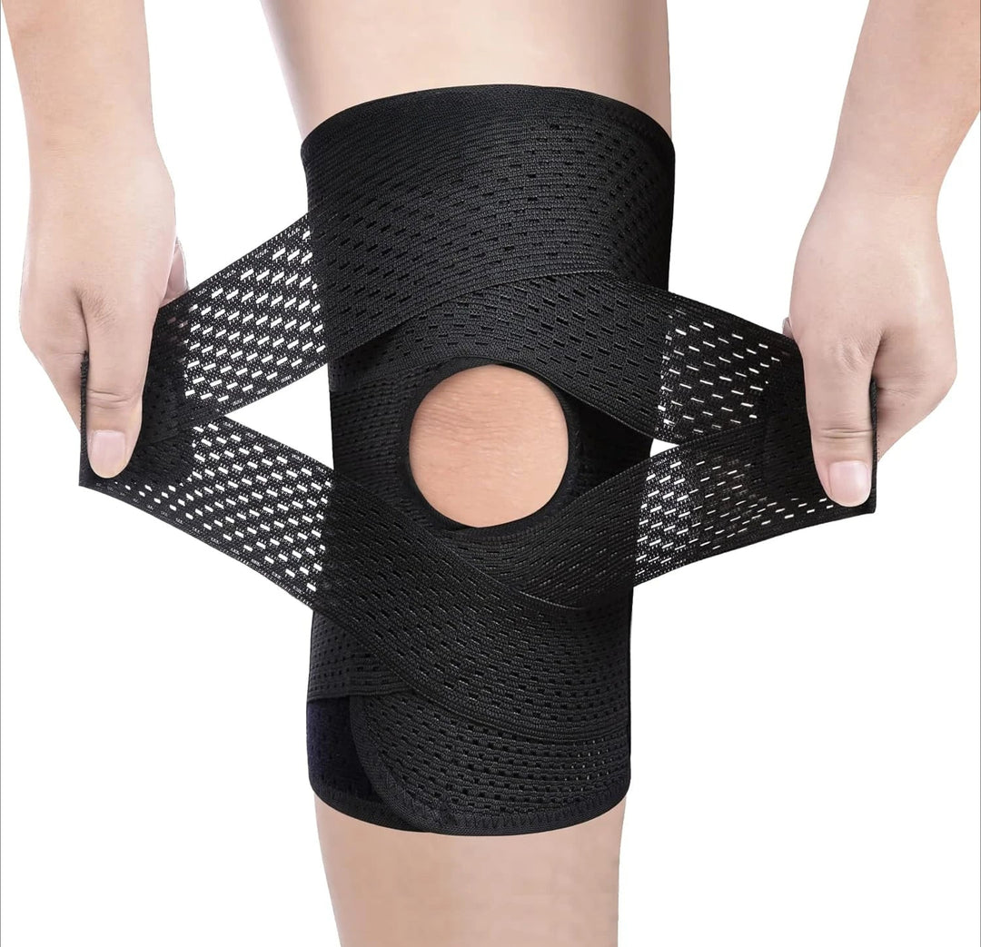 Kniebrace met instelbaar compressiesysteem