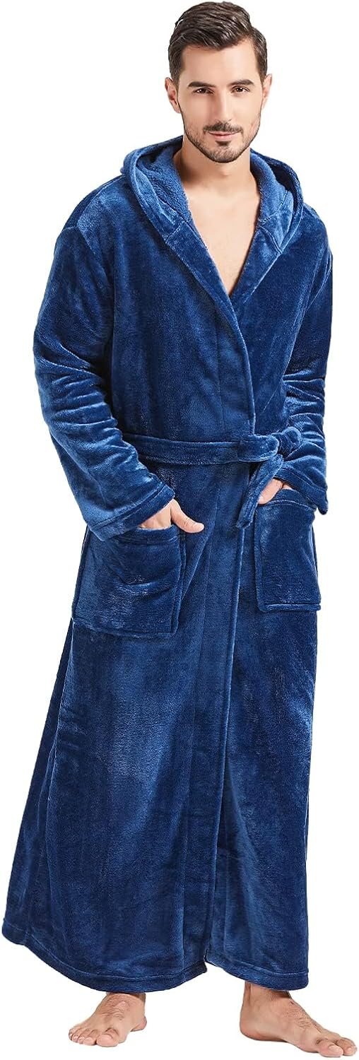 Lichte fleece zomerbadjas voor heren – James