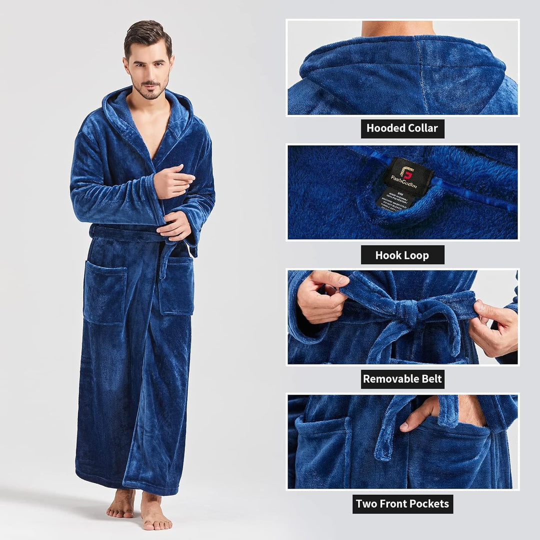 Lichte fleece zomerbadjas voor heren – James