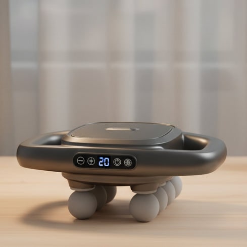 Lichaamsmassageapparaat, handmassagepistool met dubbele handvatten en acht noppen