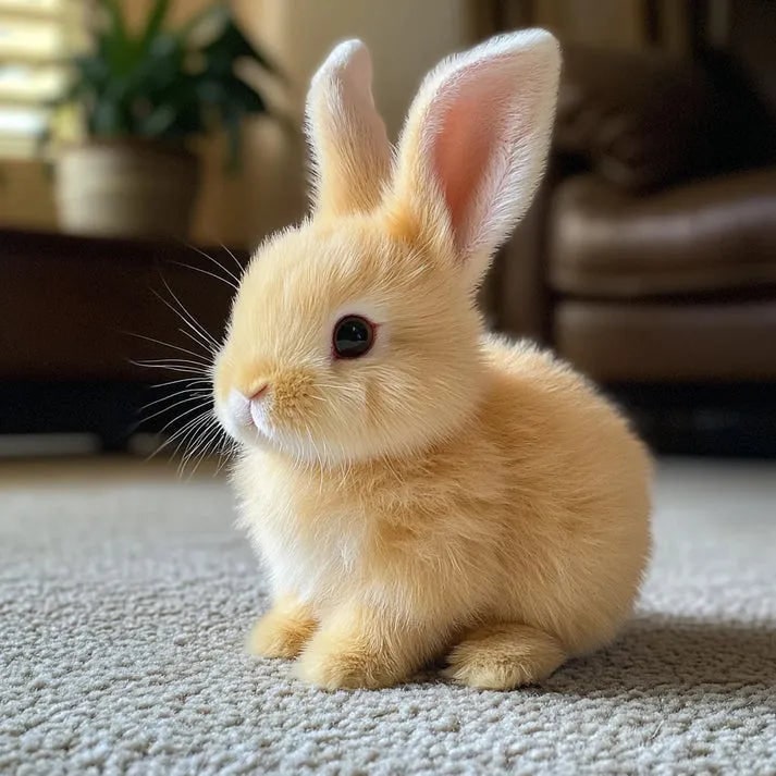 Konijn knuffel pluche konijntje realistisch zacht pluizig cadeau