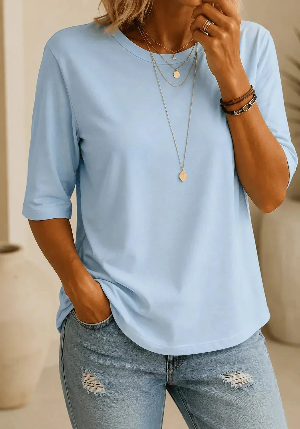 Essential Comfort T-shirt - Klassieke basic met ronde hals en korte mouwen