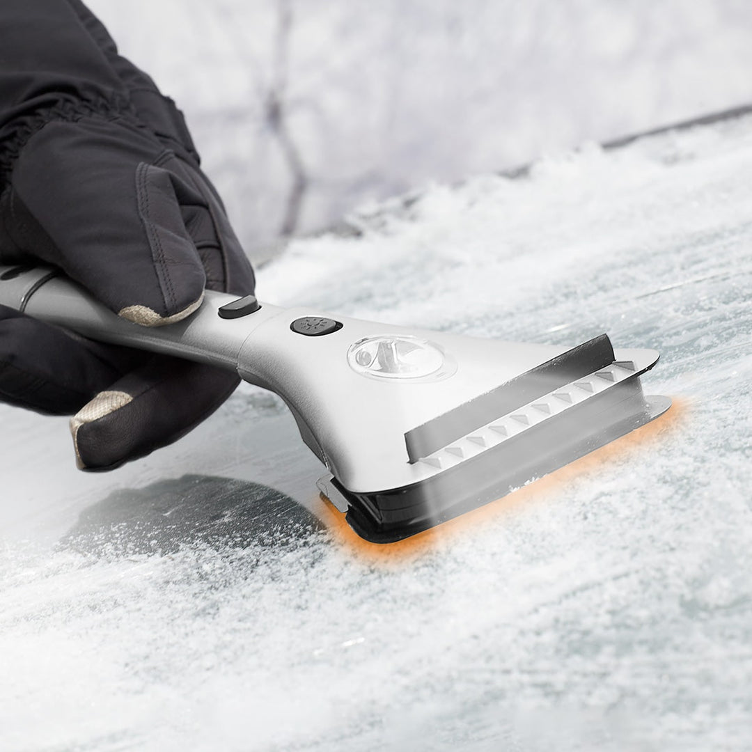 Autoijskrabber verwarmd voorruit uittrekbaar led draagbaar winter elektrisch