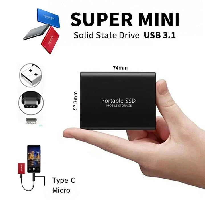 128TB externe SSD-schijf, supersnelle draagbare opslag