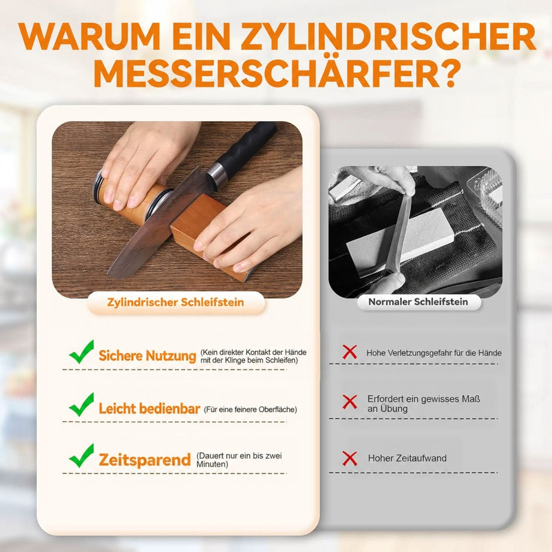 Professionele rollende messenslijper met diamantgecoat wiel en magnetische hoekgeleiding
