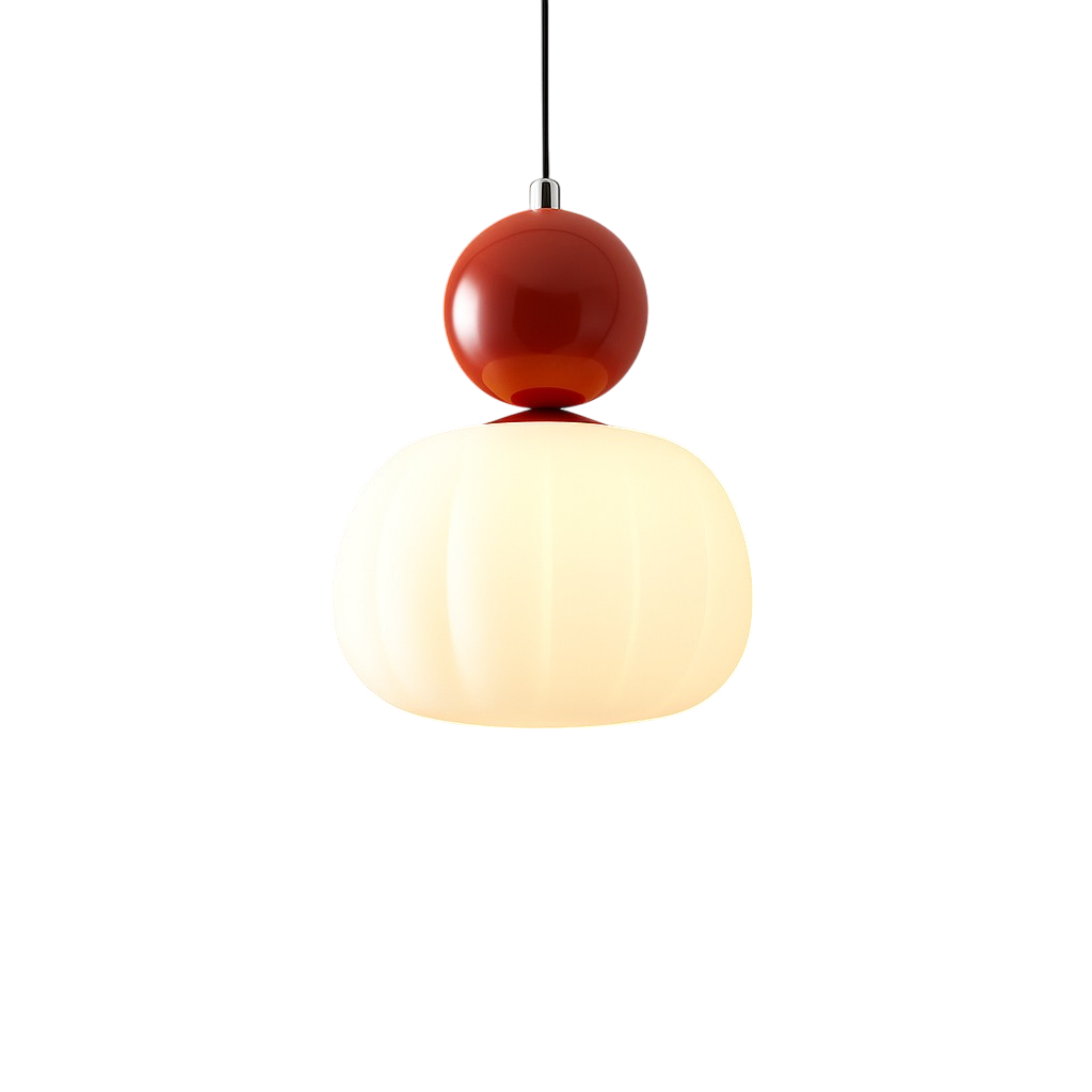 Plafondlamp modern hanglamp met doorschijnende kap en bolvormig accent, diffuse verlichting