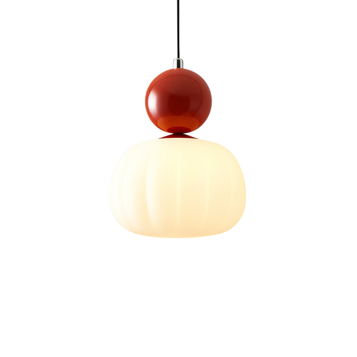 Plafondlamp modern hanglamp met doorschijnende kap en bolvormig accent, diffuse verlichting