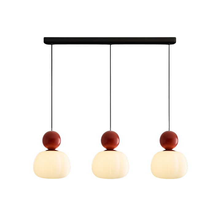 Plafondlamp modern hanglamp met doorschijnende kap en bolvormig accent, diffuse verlichting