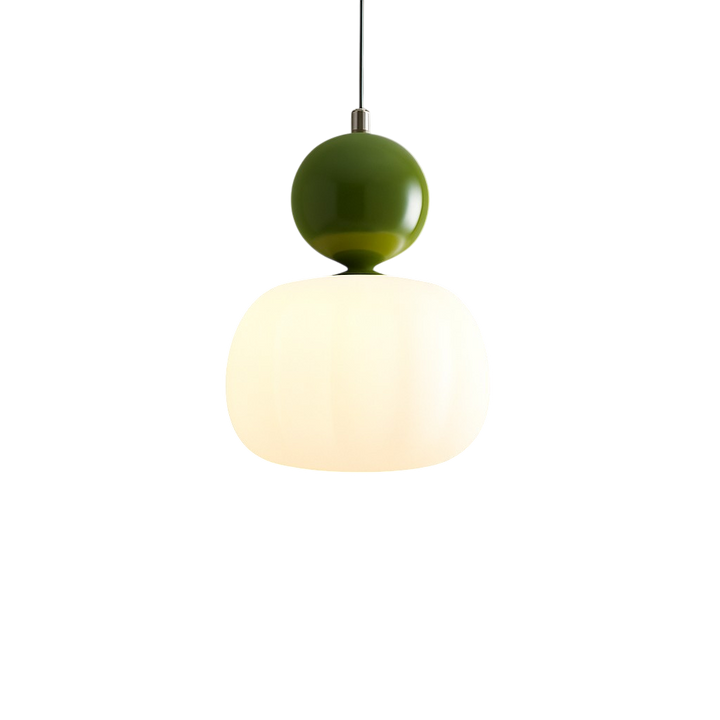 Plafondlamp modern hanglamp met doorschijnende kap en bolvormig accent, diffuse verlichting