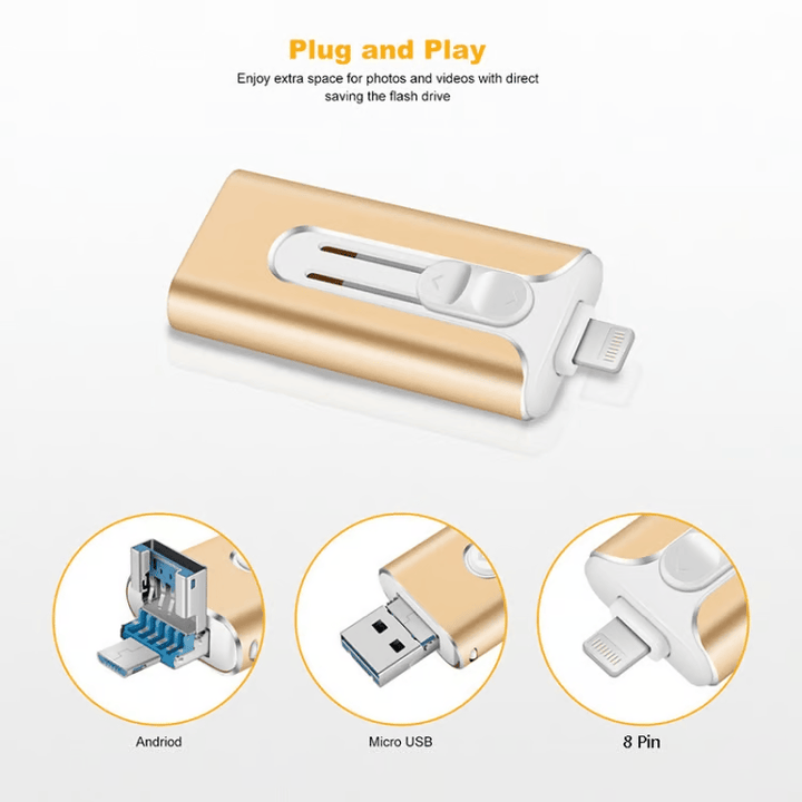 4-in-1 geheugenstick – extra opslagruimte voor uw smartphone