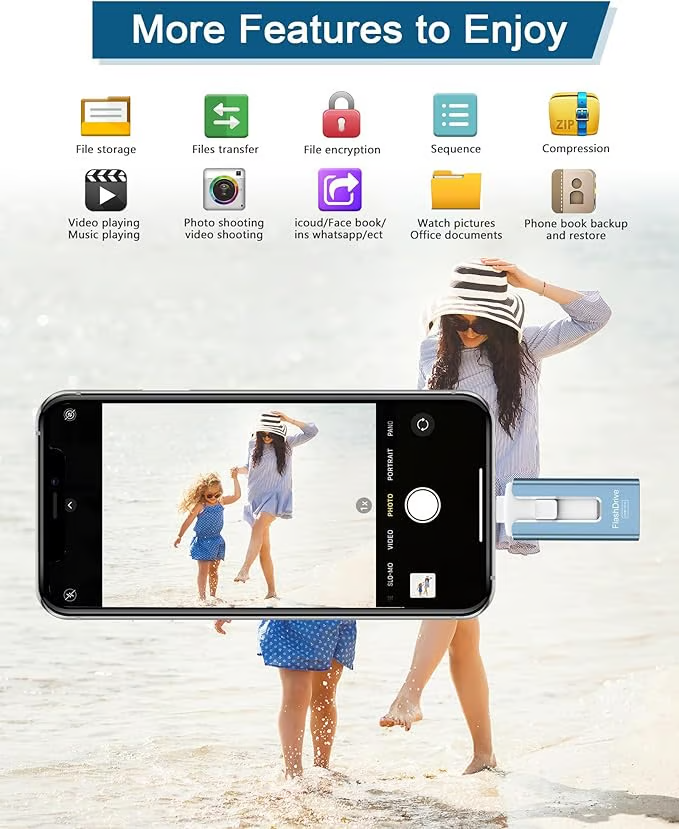 4-in-1 geheugenstick – extra opslagruimte voor uw smartphone