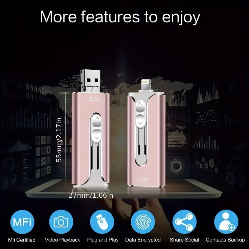 4-in-1-geheugenstick - extra opslagruimte voor je smartphone