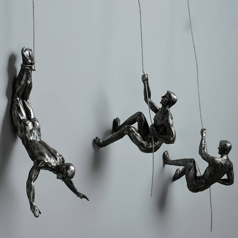 Bergbeklimmer-wandsculptuur – PeakFigures