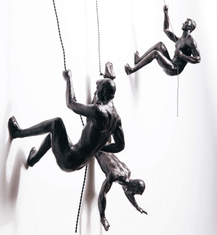 Bergbeklimmer-wandsculptuur – PeakFigures