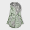 Gewatteerde puffer jas met rits en imitatiebont capuchon