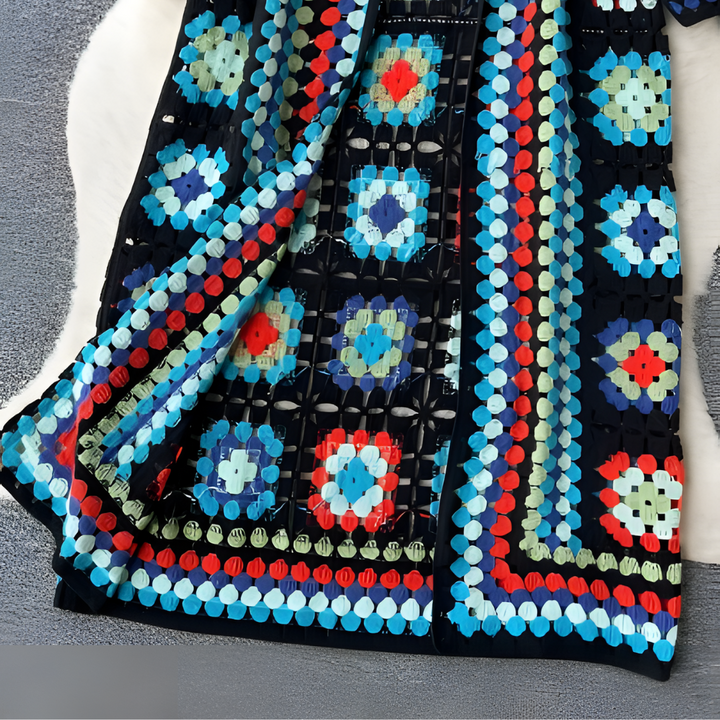 kleurrijk damesvest - lang vest voor vrouwen