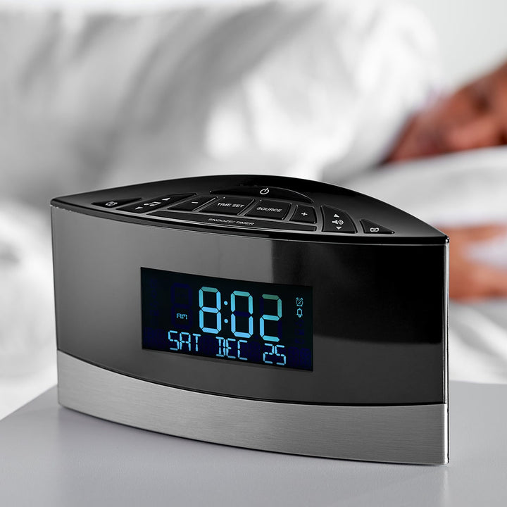 Digitale wekkerradio met fm en geluidsmachine voor naast het bed met kalenderweergave