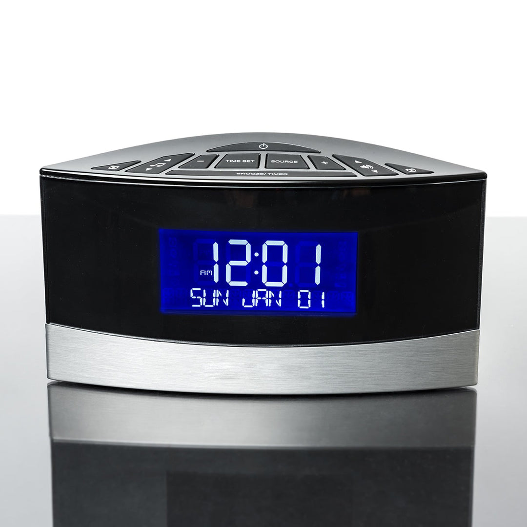 Digitale wekkerradio met fm en geluidsmachine voor naast het bed met kalenderweergave