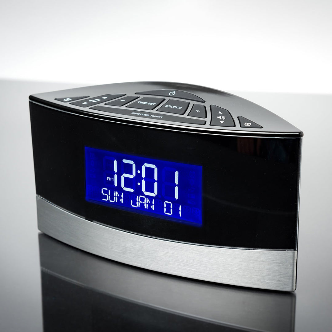Digitale wekkerradio met fm en geluidsmachine voor naast het bed met kalenderweergave