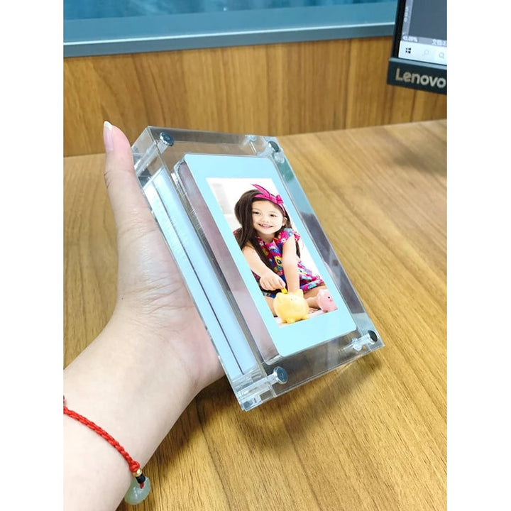 Digitale fotolijst met smart display, acrylblok en IPS-scherm, elektronisch