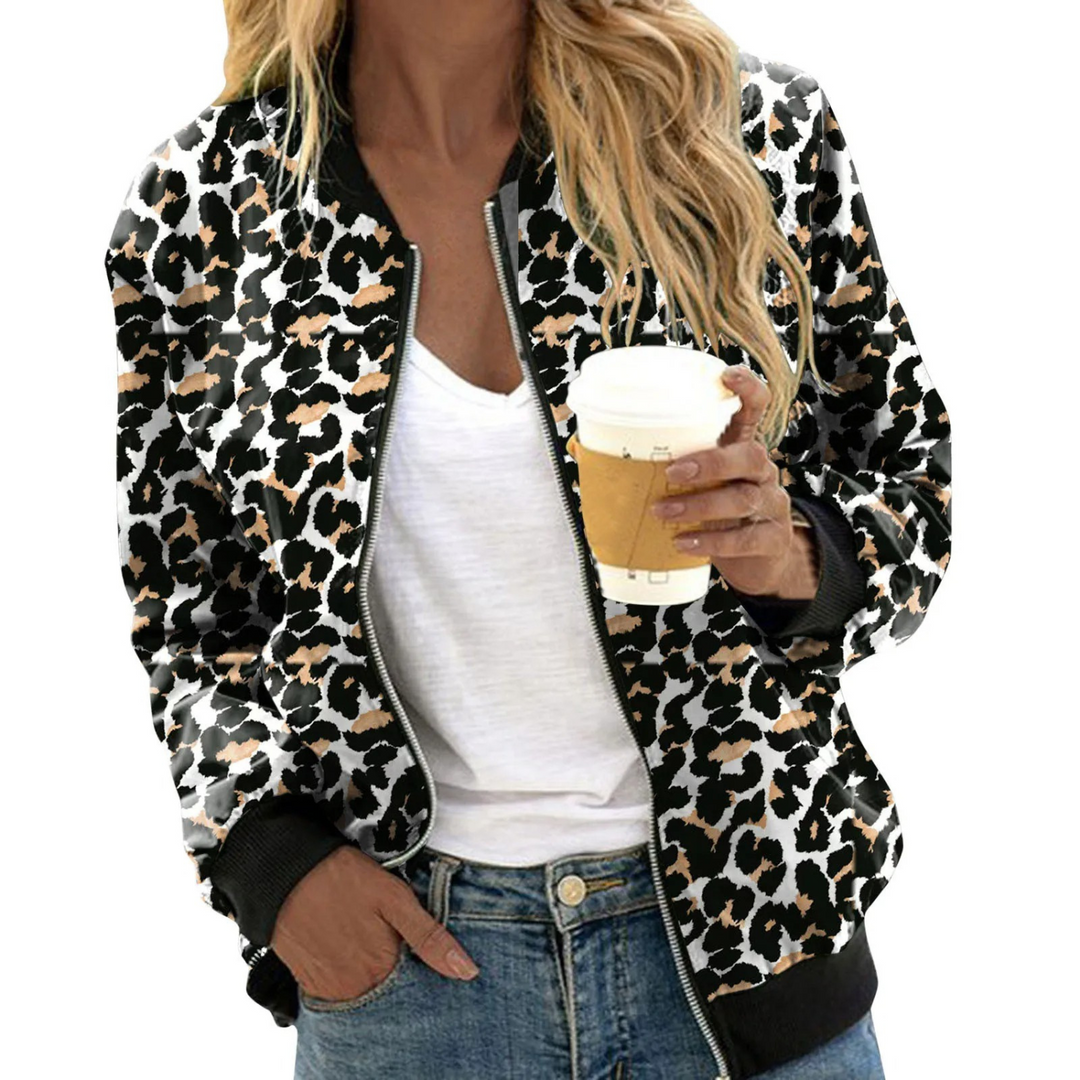 Dunne jas dames met luipaardprint – Rona