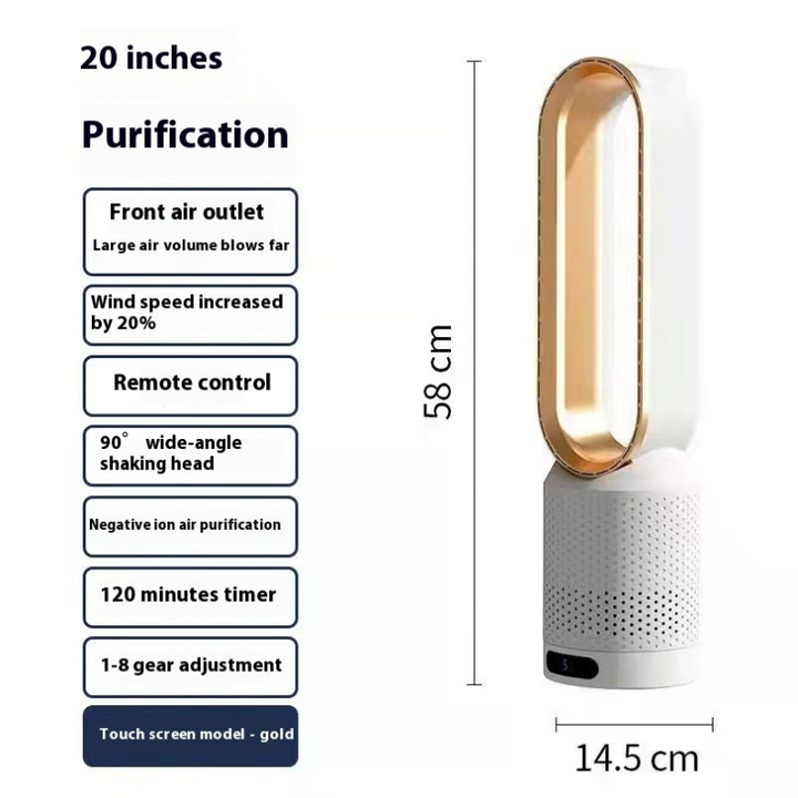Purifier 3-in-1 luchtkoeler met luchtreiniger | Oscillatie & LED-touchscreen