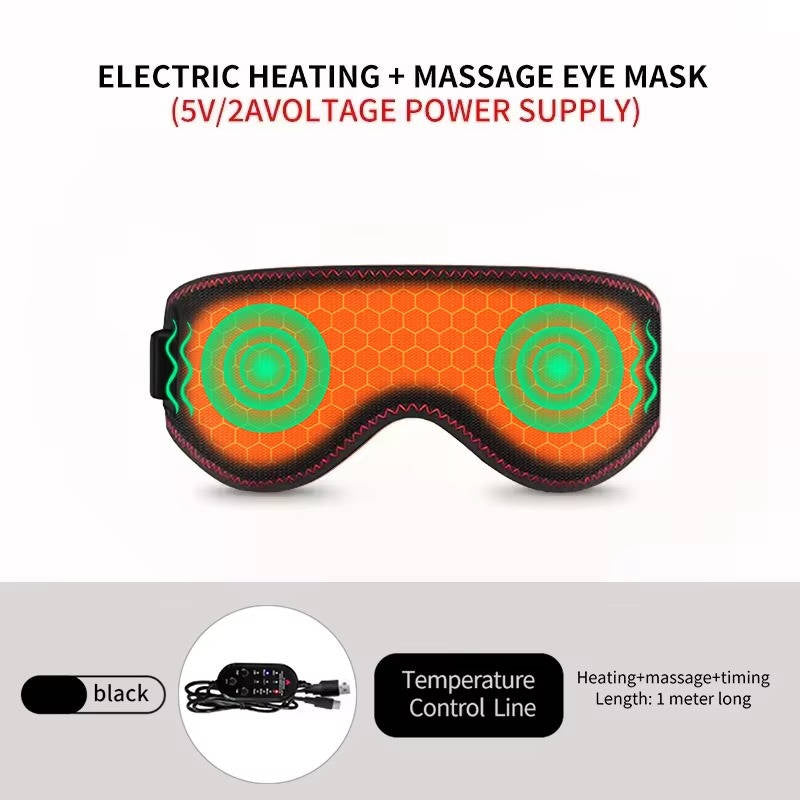 Verwarmd oogmasker met drie warmtestanden, trilling en timer