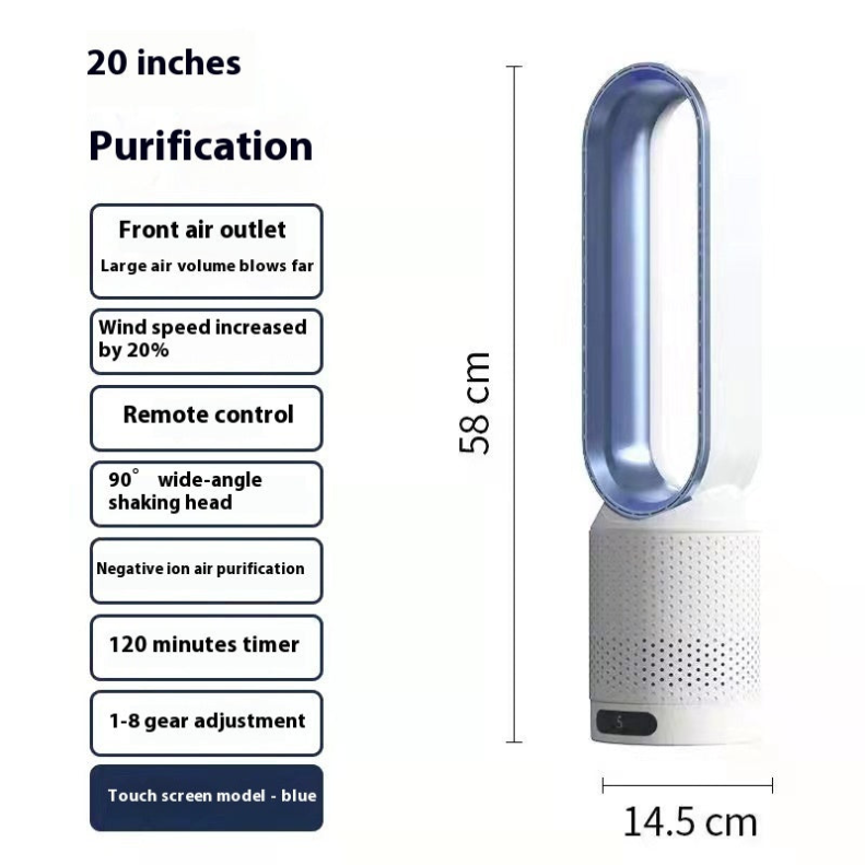 Purifier 3-in-1 luchtkoeler met luchtreiniger | Oscillatie & LED-touchscreen