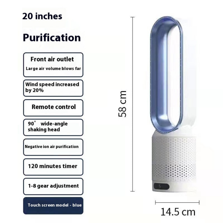 Purifier 3-in-1 luchtkoeler met luchtreiniger | Oscillatie & LED-touchscreen