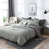 Dekbedovertrekset met lakens queensize en kingsize omkeerbaar geborsteld microvezel beddengoed