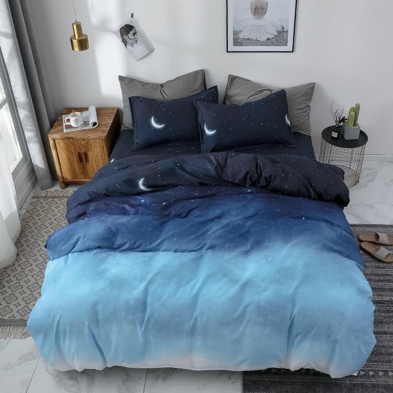 Dekbedovertrekset met lakens queensize en kingsize omkeerbaar geborsteld microvezel beddengoed