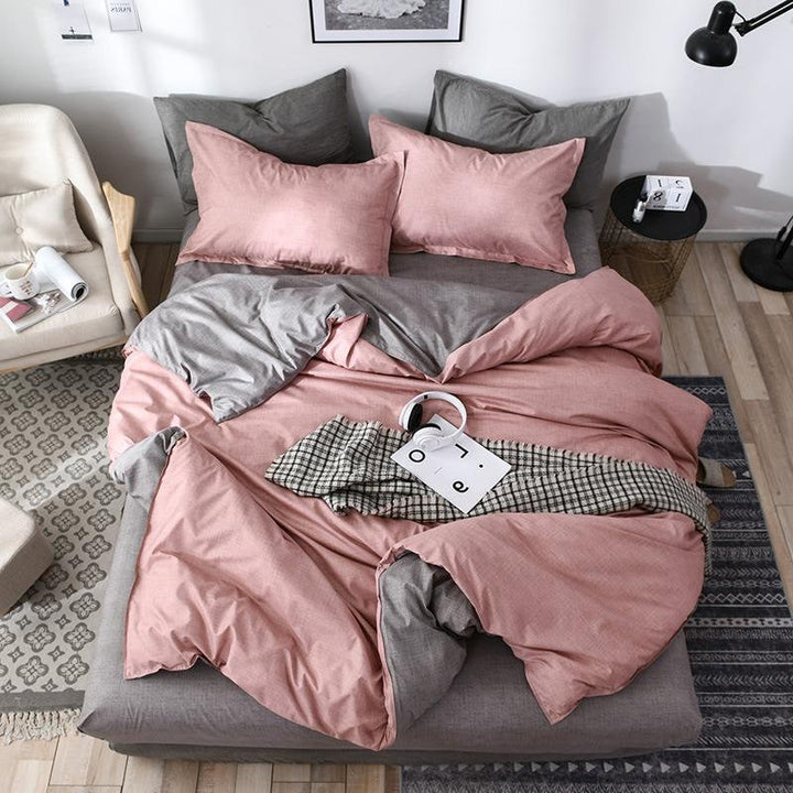 Dekbedovertrekset met lakens queensize en kingsize omkeerbaar geborsteld microvezel beddengoed