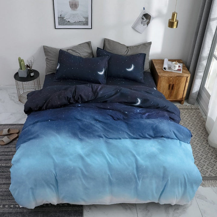 Dekbedovertrekset met lakens queensize en kingsize omkeerbaar geborsteld microvezel beddengoed
