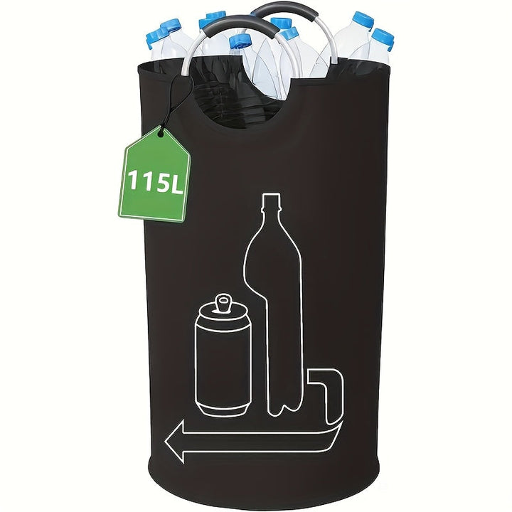 Grote opvouwbare opbergmand van 115 L voor wasgoed en recycling