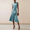 Mouwloze midi-jurk voor dames met strik