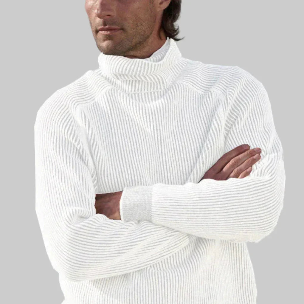 Heren coltrui, elegant effen gebreid