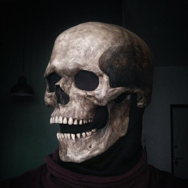 Doodshoofdmasker — Verspreid in elke ruimte griezel met realistische details en de hele nacht comfortabel draagcomfort