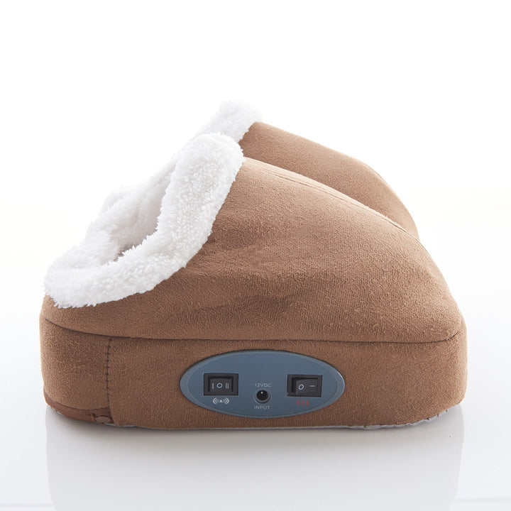 Elektrische voetmassage-apparaat verwarmd voetenwarmer trillend met fleece voering en dubbele zak