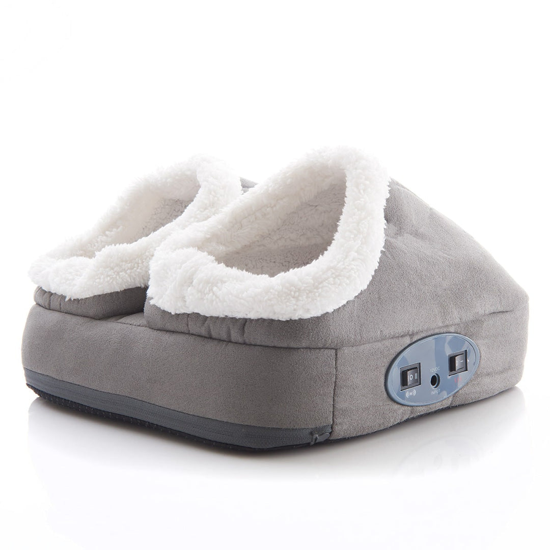 Elektrische voetmassage-apparaat verwarmd voetenwarmer trillend met fleece voering en dubbele zak
