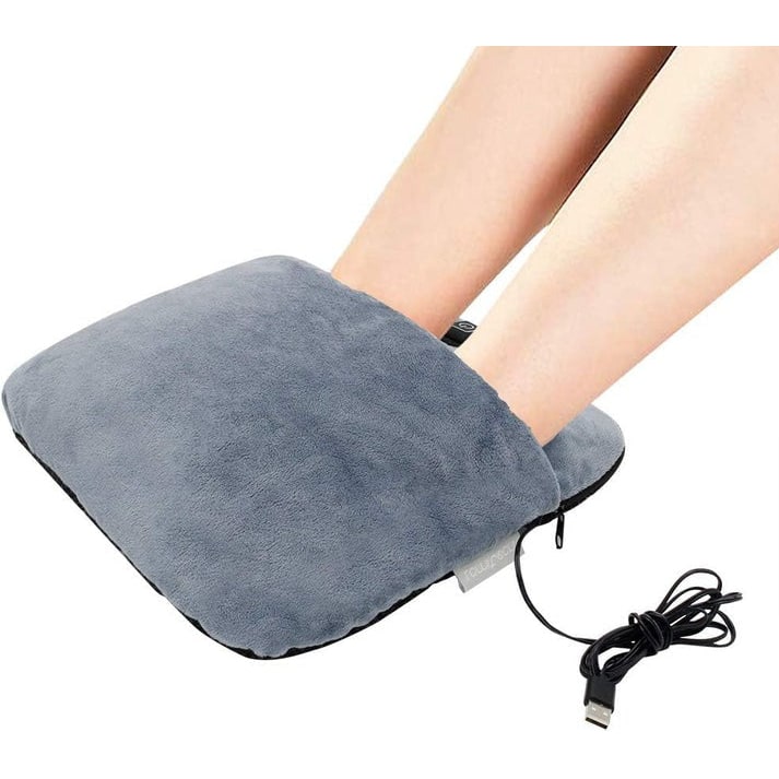 Elektrische voetmassageapparaat met shiatsu-trilling, warmte-instellingen en pluche warmtehoes