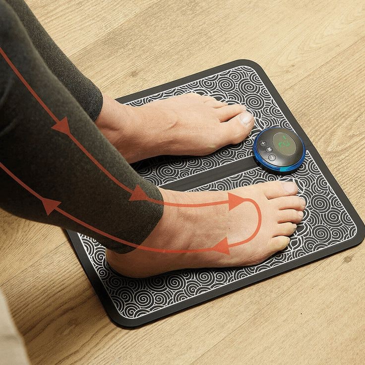Elektrische draagbare EMS-voetmassagemat met digitale bediening en LED-display