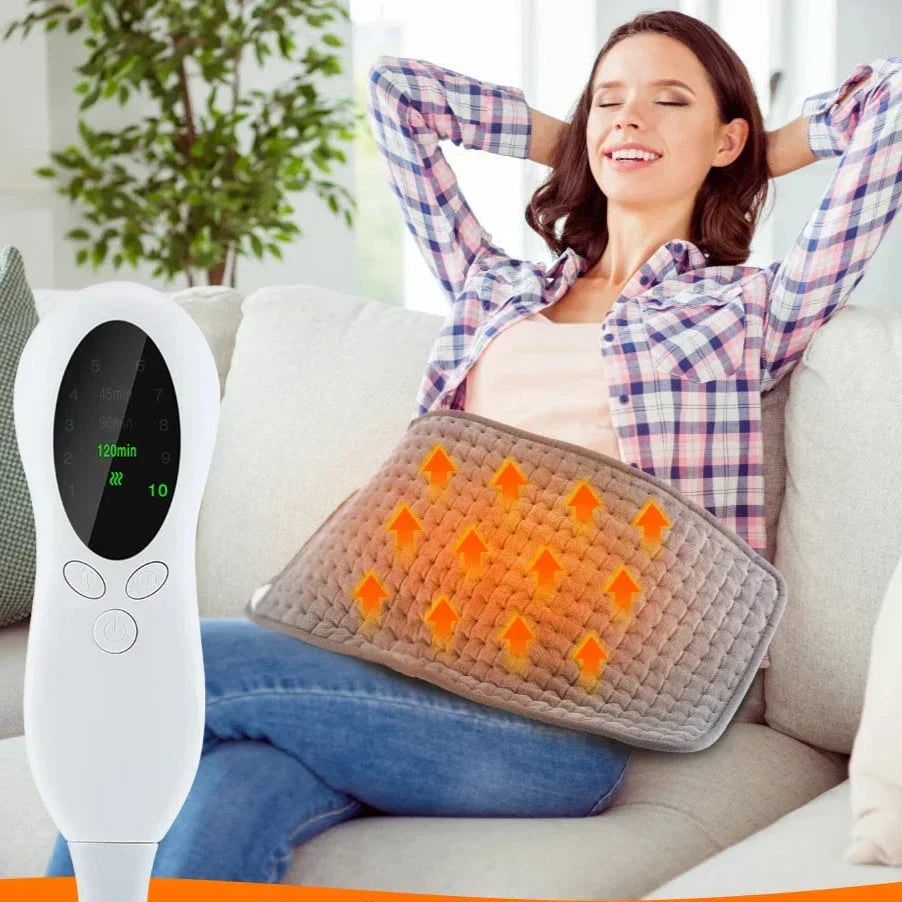 Elektrisch warmtekussen voor onderrug en nek met vochtige warmte en digitale temperatuurregeling
